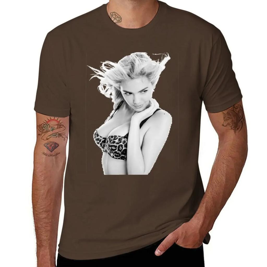 KATE B&W T-Shirt Plain Customizeds Mens Graphic T-shirts Hip Hop