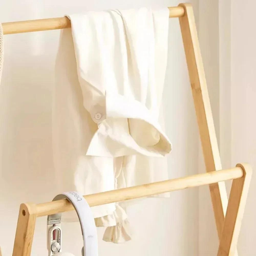 Floor Folding Clothes Hanger Bathroom Hanger Towel Rack Home Multifunction Practical Simple Moistureproof Coat Storage Shelves