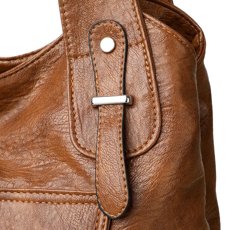Schultertasche mit großer Kapazität Weiches Leder Tasche für Mütter mittleren Alters Damen Umhängetasche