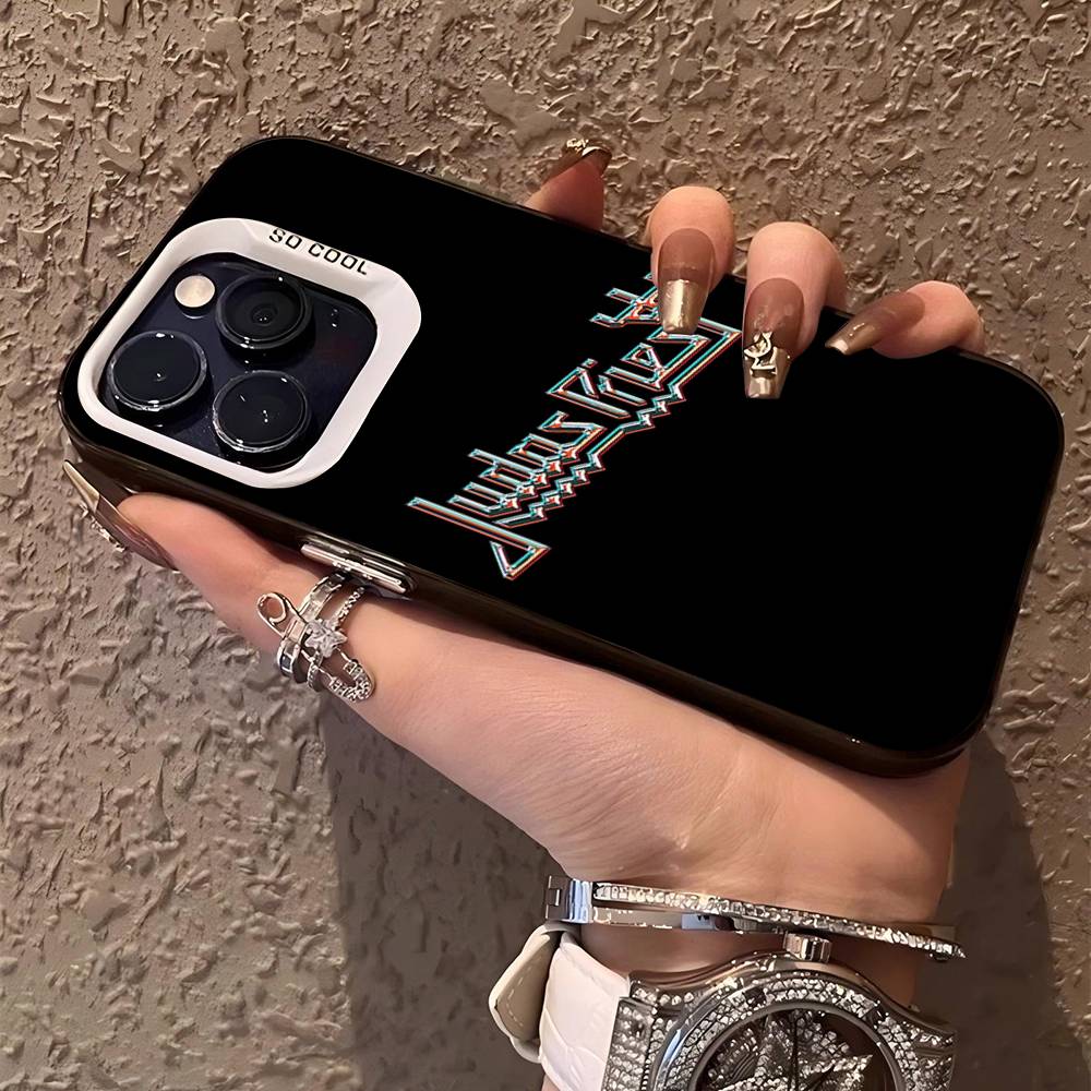 

Band J-Judas P-Priest Phone Case For IPhone 17 16 15 14 11 12 13 Pro Max Pro Plus Colored Silver Cover iPhone 15