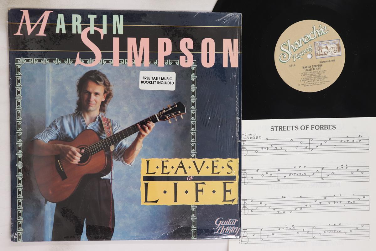 

LP Record MARTIN SIMPSON Leaves Of Life 97008 SHANACHIE 1989 US Rock Used