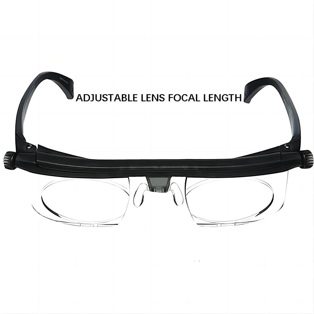 Focus Adjustable Glasses Universal Flexible Diopter Control Eyeglasses for Reading Driving