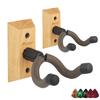 Acoustic/Electric Guitar Hardwood Hook Wall Mount Bracket Bass Guitar Wall Hook + 5 Picks