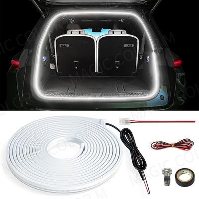 5M Araba Bagaj Lambası Ortam Dekoratif Atmosfer Lambası Led Esnek Şerit Evrensel Ultra Parlak İç Mekan 12V Tesla 3 YSX İçin