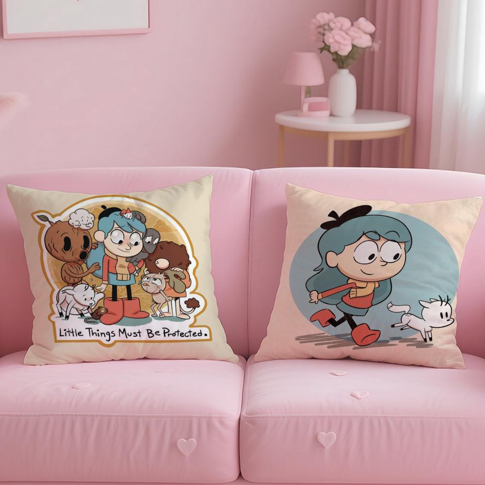 classic cartoon Hilda Cushion Cover Soft & Easy-Wash Pillow Case – Versatile for Couch, Bed, Travel and Office