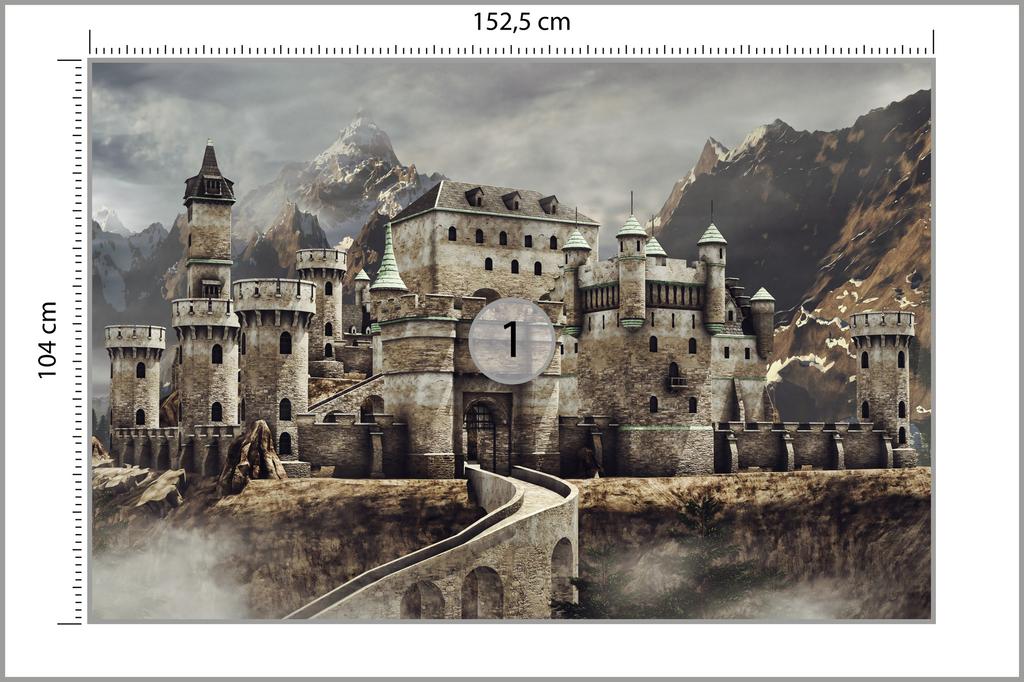 Photomural Medieval Fantasy Castle Structural Vinyl 152.5x104