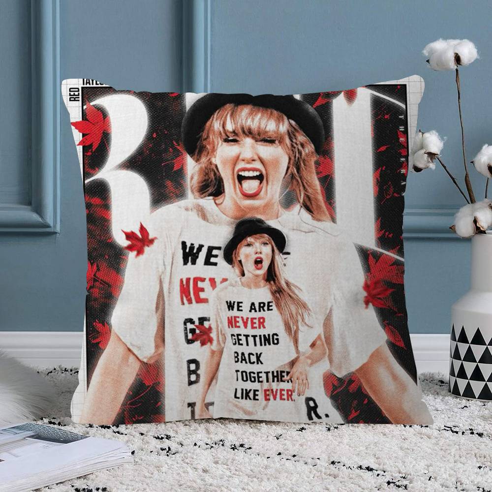 Pop Singer Taylor swift Painting Calligraphy Personalized Pillow Dust Cover Bedroom Kids Party Decoration Pillowcase Gift