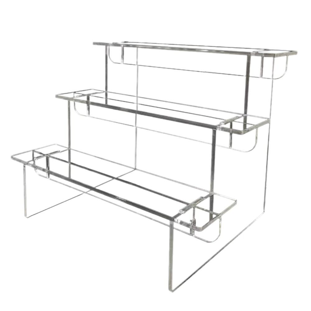 1-5 Tier Acrylic Display Stand Transparent-Ladder Display Riser Rack For Cupcake Perfume Jewelry Doll Figures Decor Organizer