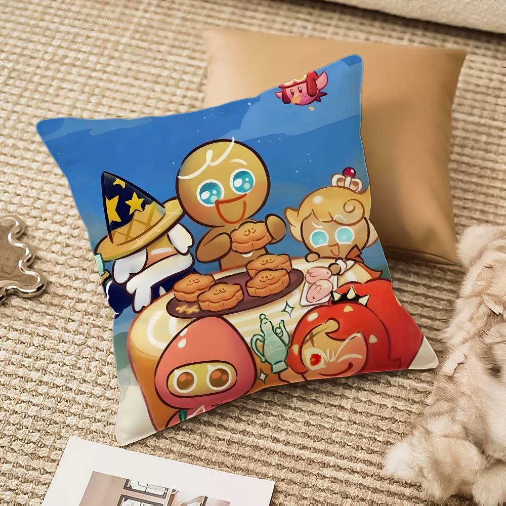 Hot Game C-Cookie Run Kingdom-MT Pillow Case Comfort Sofa Bed Silky Elegant Invisible Zipper Decorative Cushion Cover