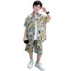 Boys' Summer Outfit Set, New Summer Style, Mid Size Children's Summer Shirt, Short Sleeved, Cool and Trendy