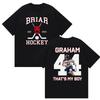 Briar Hockey Gramham 44 T-shirt Fan du Campus Hors Campus Série TV Harajuku Vintage T-shirts Hommes Femmes Haut Vintage