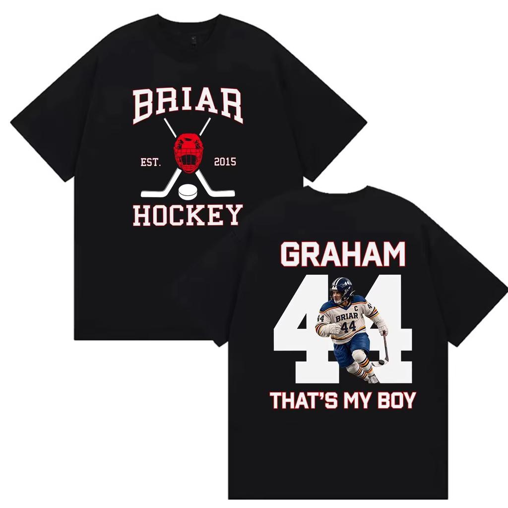 Briar Hockey Gramham 44 T-shirt Fan du Campus Hors Campus Série TV Harajuku Vintage T-shirts Hommes Femmes Haut Vintage