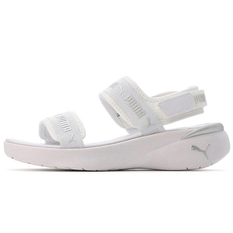(WMNS) PUMA Sportie Sandal White Metallic Silver Women s 381172-02 EU 35.5