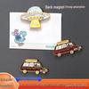 Zinc Alloy Enamel Lapel Pin & Creative Cartoon Fridge Magnet