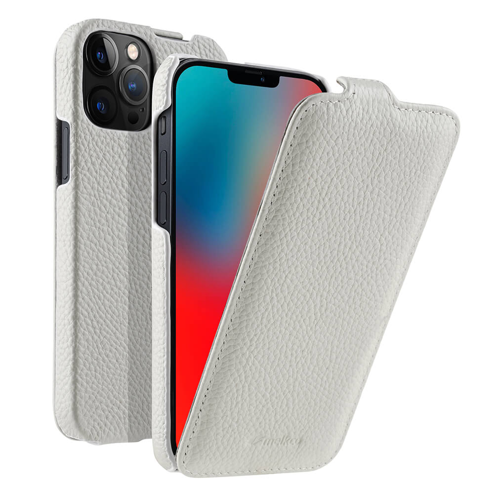 

Melkco Genuine Leather Flip Case For iPhone 12 Pro Max 17 16 Pro 16e 15 14 13 Mini Vertical Open Real Cowhide Skin Phone Cover iPhone 15 Pro Max білий
