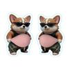 Kawaii Shiba Inu Dog Belly Sticker Soft Belly Sensory Decals Squeeze 3D Stickers Scrapbookingmobile Phone Decoration Stickers