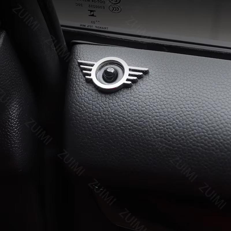 1 Stück 3D Metall Auto Türverriegelungsstift Flügel Emblem Plakette Aufkleber für Mini Cooper One S R55 R56 R57 R58 R59 R60 F55 F56 F57 F60 Countryman
