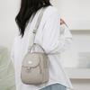 1PC Lady Casual Messenger Bag  Solid Color Multi-function Purse Multi-layer Lightweight Oxford Handbag  Suitable for Going Out