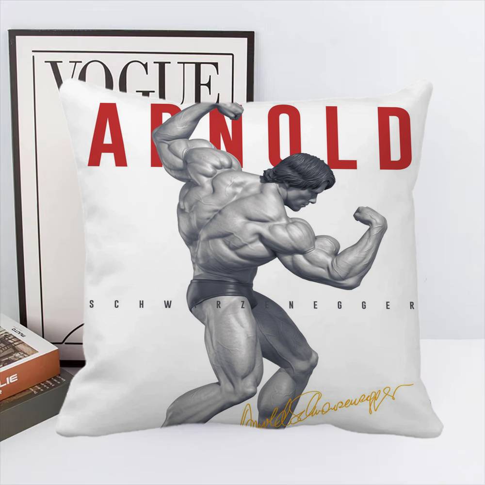 Arnold Schwarzenegger Bodybuilding Muscle Man Fitness Square Pillow Bedroom Sofa Leisure Comfort Cushion Home Decoration