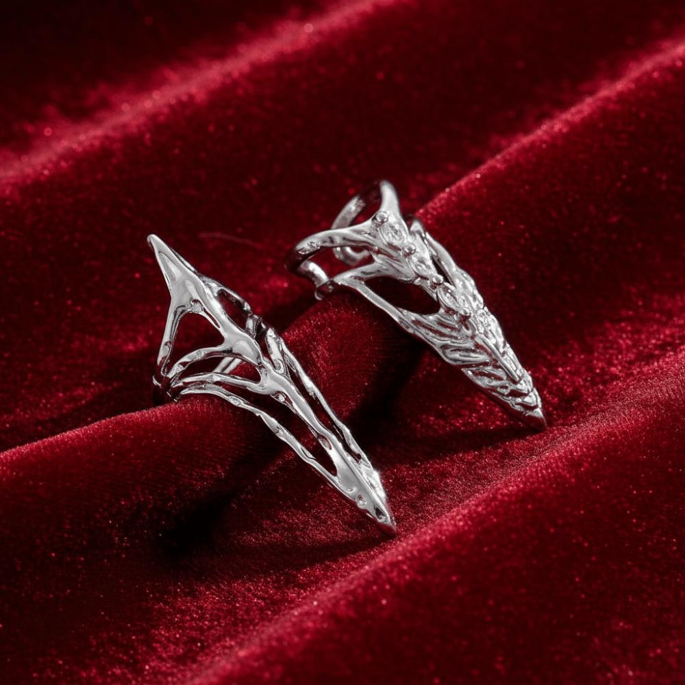Elegant Nail Ring Machinery Style Punk Metal Jewelry Gift Gothic Ring Party Accessories