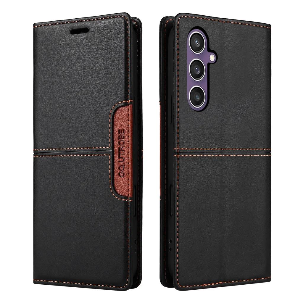 Flip Wallet with Card Holder Phone Case for Samsung Galaxy S25 S24 FE S23 S22 S21 S20 S10 Plus Note 20 Ultra Leather Stand Cover