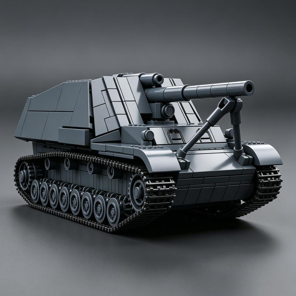 MOC Figurines Wild Bee Self-Propelled Gun 1:35 Scale Building Block Model Kit Military Tank Tracked Armored Vehicle Toy