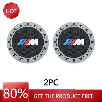 Hot 2025 Non-slip Silicone Gel Car Water Cup Pad Holder Coasters Mats For M Emblem M3 E46 E36 E34 F10 E90 F30 E60 F30 E53 E3