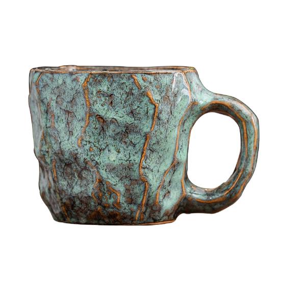 Ceramiczny kubek do kawy 270ml Duży kubek do herbaty Nowość Mineralny kształt Dekoracyjny tumbler Unikalny wystrój domu Prezent dla miłośników kawy