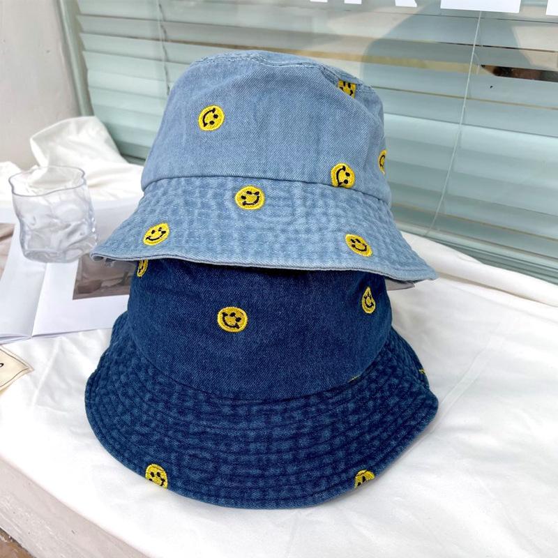 Smiling Face Simple Female Casual Cowboy Fisherman Hat Sun Hat Protection