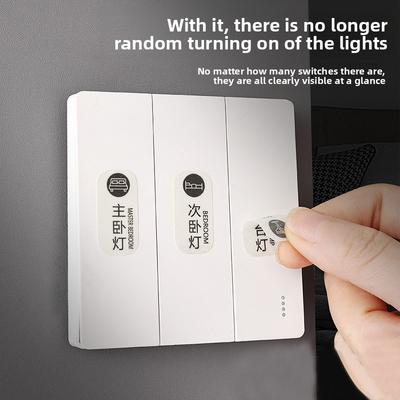 Switch Identification Stickers, Night Light Identification Stickers, Distribution Box Label Stickers, Socket Panel Indication Wall Stickers