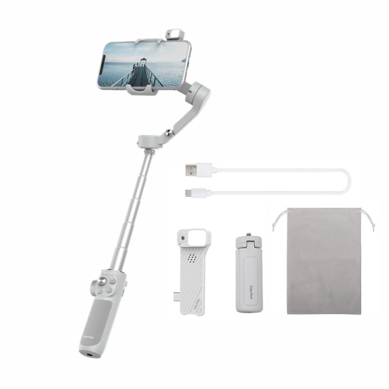 FeiyuTech VB4 Smartphone-Gimbal mit AI DGP 2025 Gold Award Gewinner Geste 216mm Verlängerung Smartphone-Gimbal mit Tracking Selfie Faltbar Tragbar