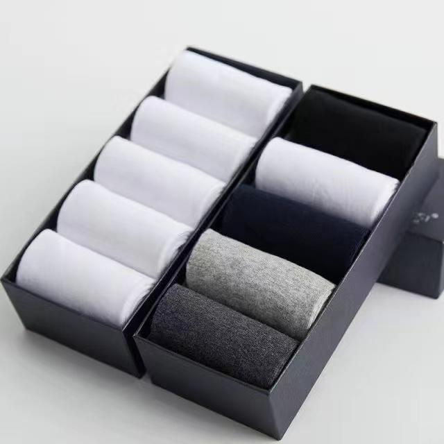 10pairs/lotMen's Cotton Socks Business Men's Breathable High-Quality Soft Fabric Men's Solid Color Long Socks Business CasualMen