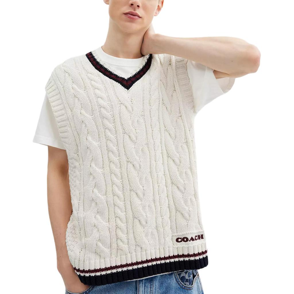 COACH SS25 Tank Top Men's Cream CAY23-CRM