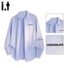 :CHOCOOLATE IT Embroidered Graphic Long Sleeve Shirt