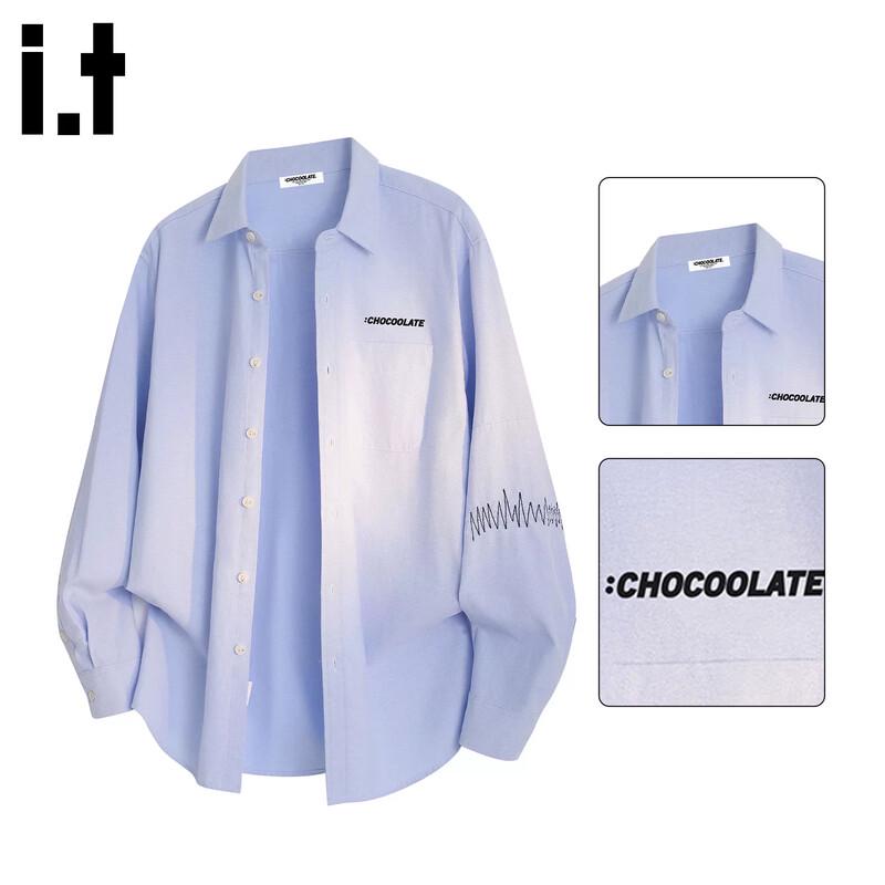 :CHOCOOLATE IT Embroidered Graphic Long Sleeve Shirt