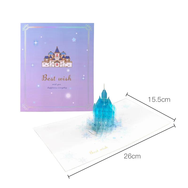 Merry Christmas Cards 3D Pop Up Christmas Tree Cards Christmas Decoration Winter Gift Laser Cut New Year Santa Greeting Cards