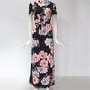 Elegante Abito Lungo Estivo con Stampa Floreale Donna Maxi Tunica Festa Serale Abito da Sole