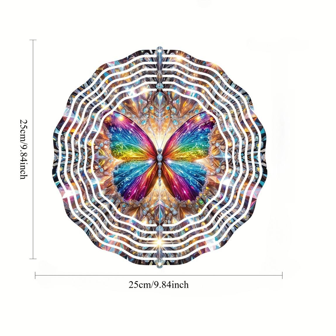 

Металлический колокольчик ветра в виде совы с вращающимся дизайном для украшения сада, двора на открытом воздухе, отпугиватель птиц, подвесной спиннер, искусство 01A