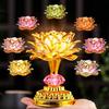 2025 Lotus Bodhisattva Buddha Offering LED Lamp: Colorful, Everlasting Household Decor