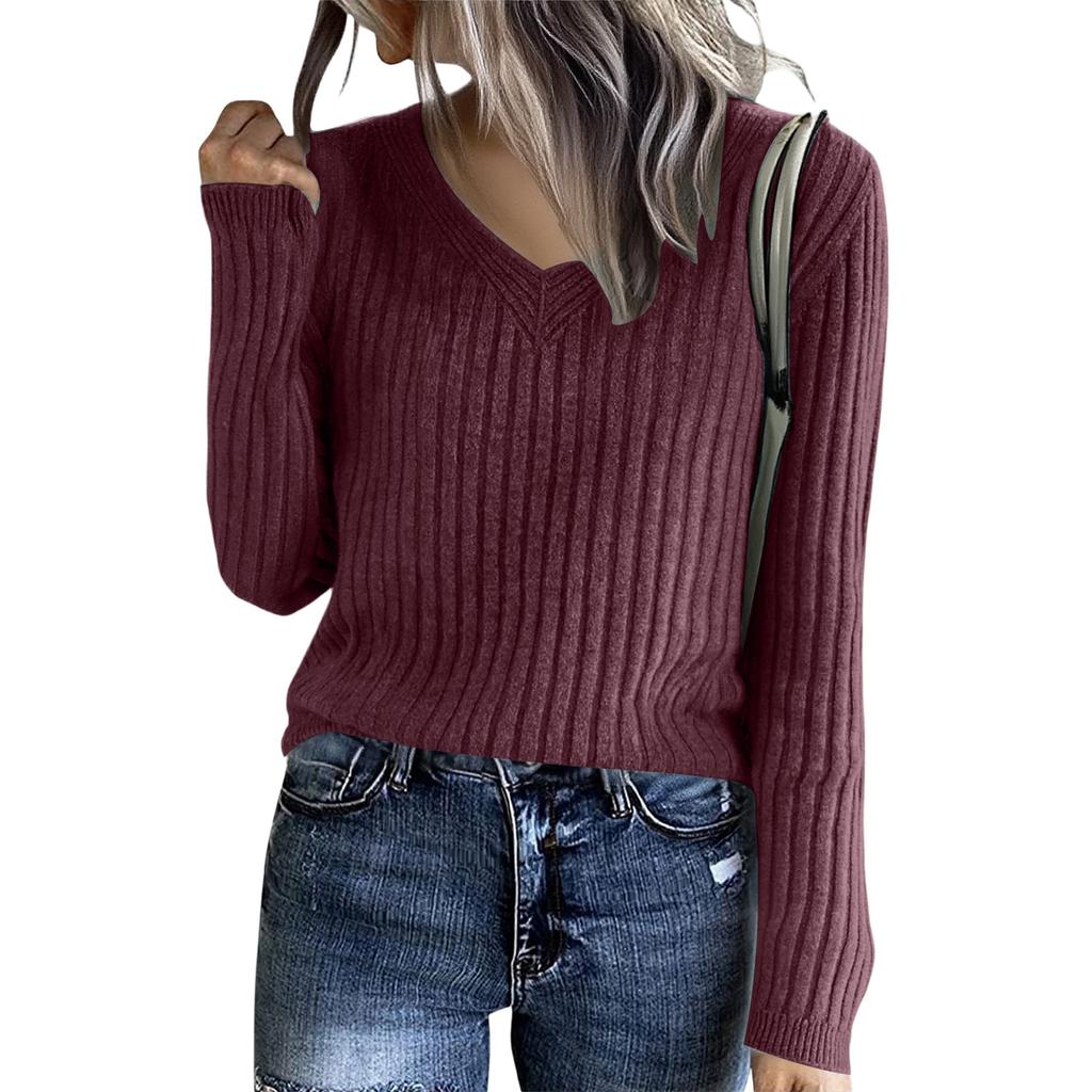 Women's Long Sleeve Knit Base Layer Sweater - Versatile Inner Top