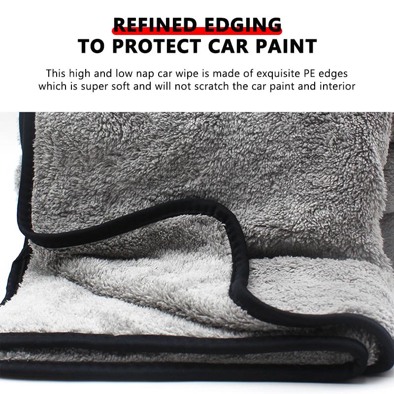 SEAMETAL 120X50CM Car Drying Towel Upgraded Ultra-Soft Microfiber Auto Cleaning Cloth Super Absorbent Scratch-Free Washing Towel