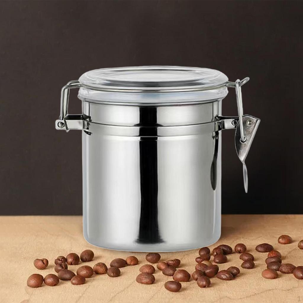 Coffee Bean Container Kitchen Cereal Storage Jar Multipurpose Utensils Airtight Tank for