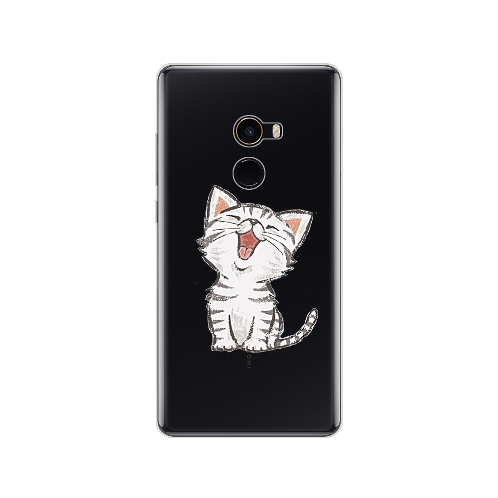 Pouzdro pro Xiaomi Mix 2 Soft Silicon TPU Pouzdro pro Xiaomi Mi Mix 2 Mix2 Zadní kryt Ochranný zadní kryt Transparentní Coque Shell
