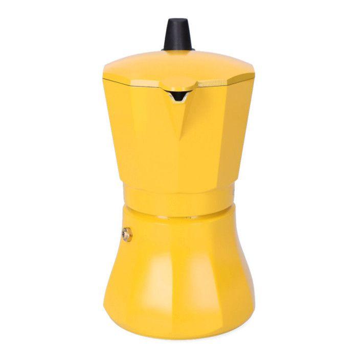 Cafetière Aluminium 6 Tasses - Petra - Jaune Moutarde - Tous Feux - 78682