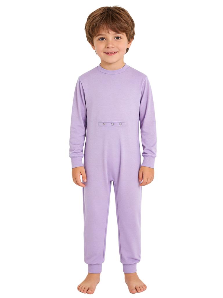Unisex Special Needs Adaptive Clothing Long Sleeve Anti Strip Invisible Zipper Back Jumpsuit
