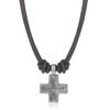 Lightweight Adjustable Braided Leather Necklace Crucifix Pendant Vintage Accessory For Everyday Fashion Jewlery