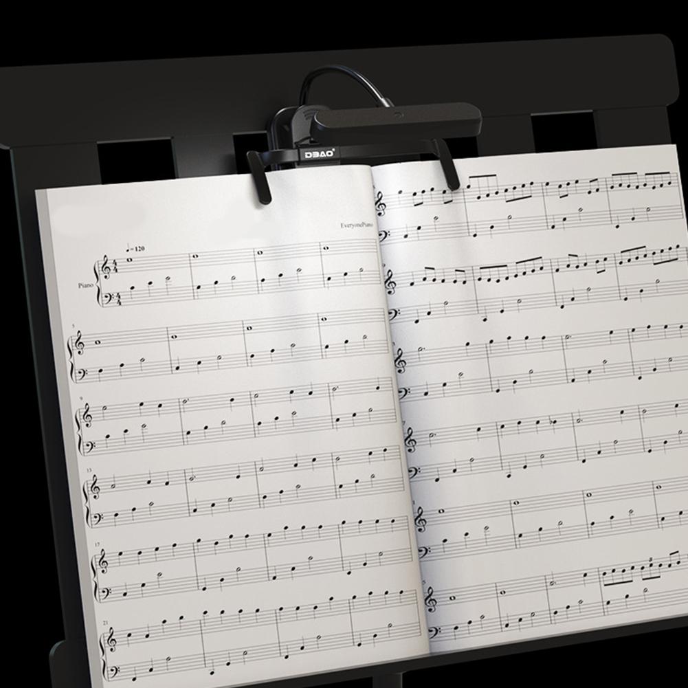 Music Stand Light Adjustable Clip-on Piano Light Rechargeable Piano Music Sheet Light Reading Light for Piano Practice