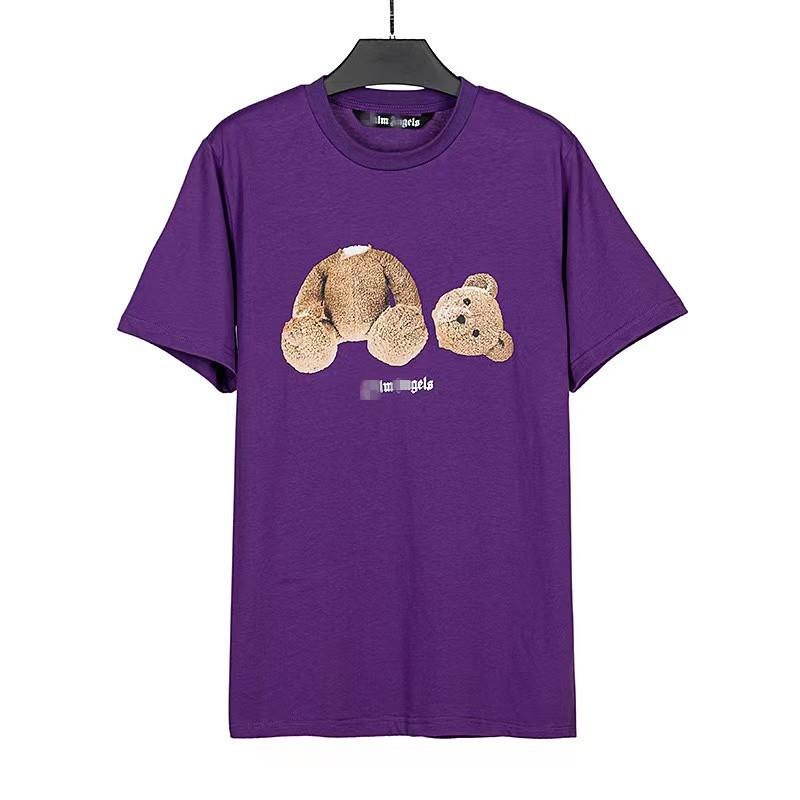Manufacturer wholesale tide brand angel severed head teddy bear printed T-shirt loose men and women ins couple letter short sleeves