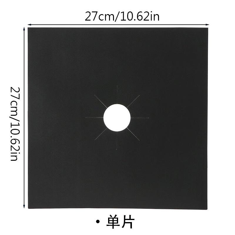 

Gas Cooker Heat Insulator High Temperature Oil Resistant Waterproof Anti-fouling Non-Stick Oil Household Natural Gas Cooker Mat Black single piece