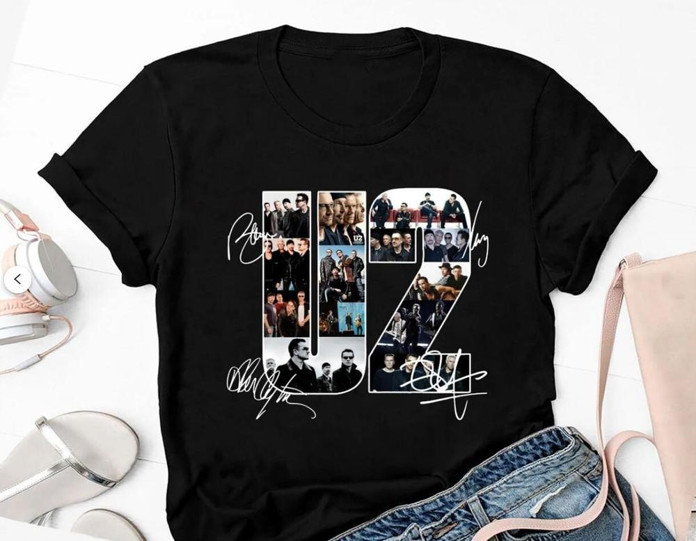 

Signature U2 Band Fan Gift Rock Shirt Tour Unisex T-Shirt All Size Unisex T-Shirt M